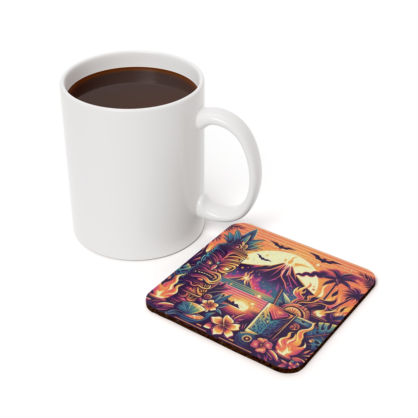 Tiki Coaster Cork Back