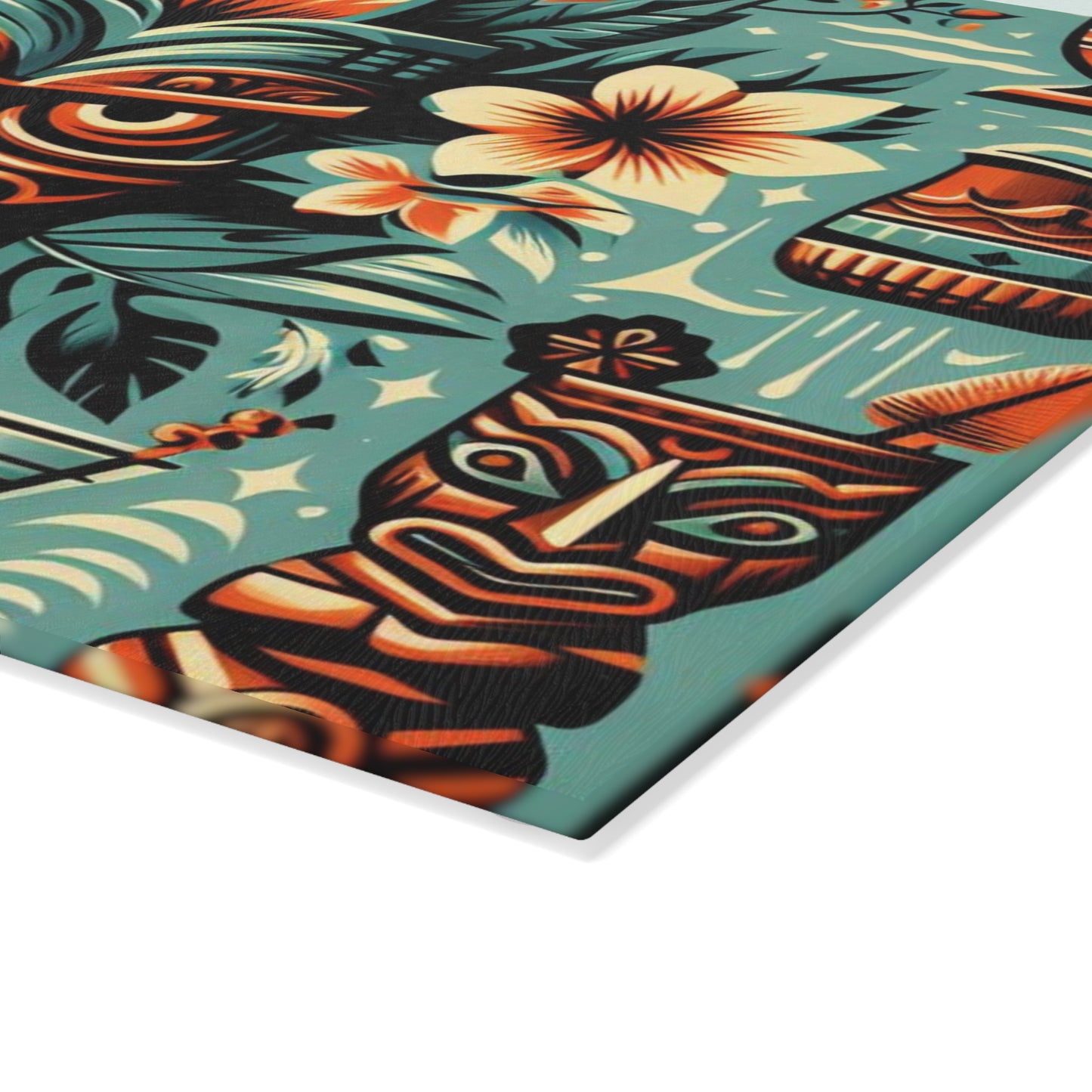 Tiki Art Glass Cutting Board