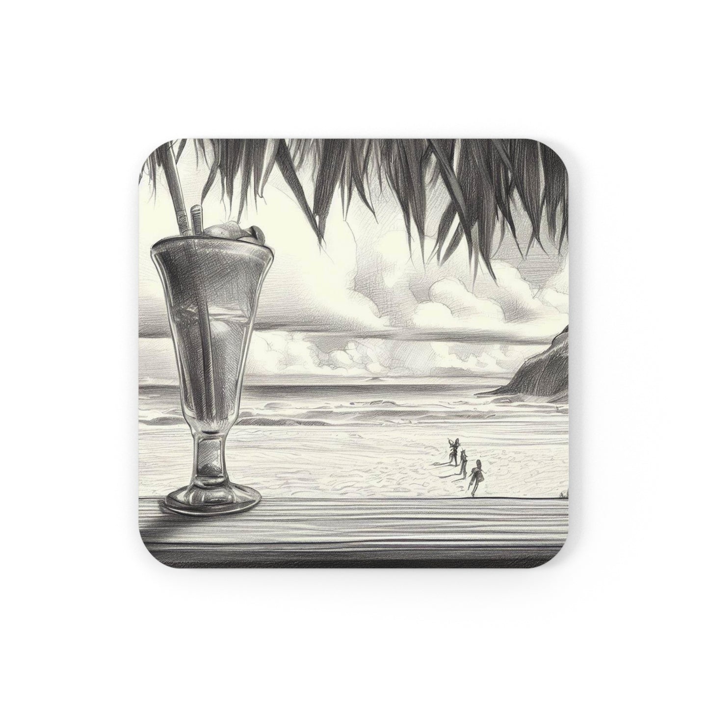 Tiki Coaster Set Corkwood