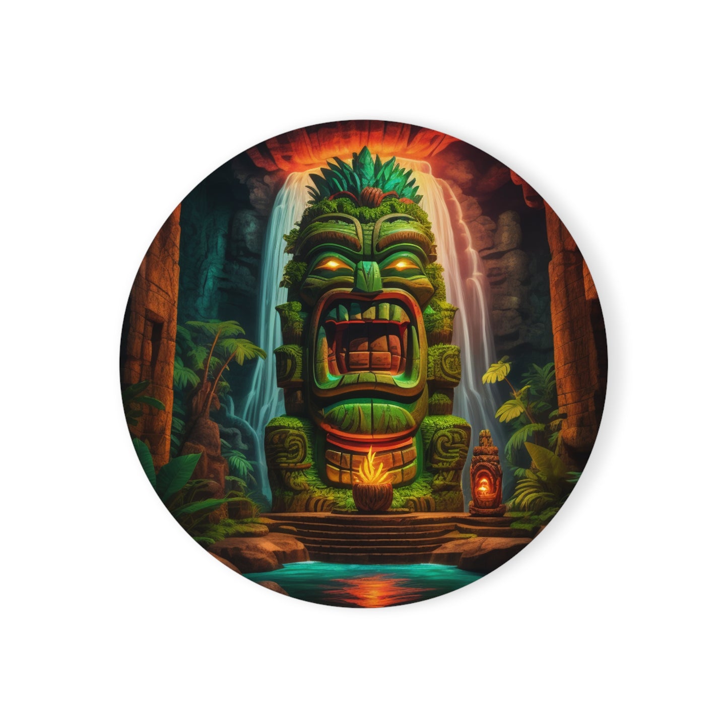 Tiki Coaster Cork Back