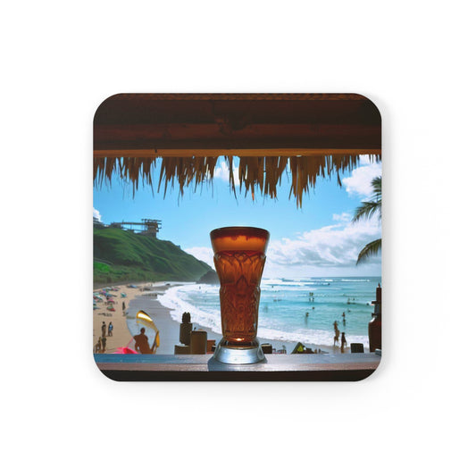 Tiki Coaster Set Corkwood