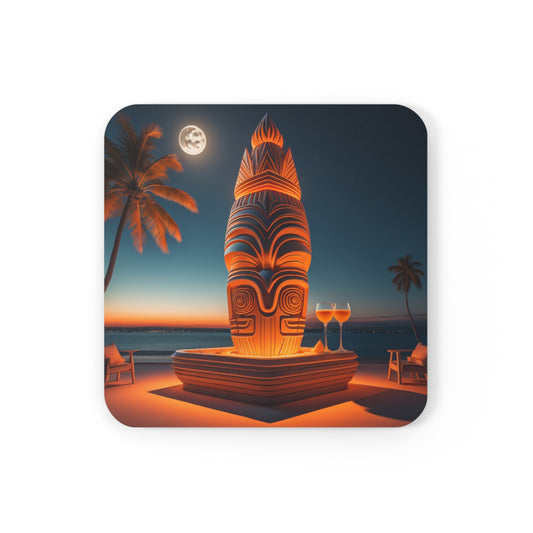 Tiki Coaster Cork Back