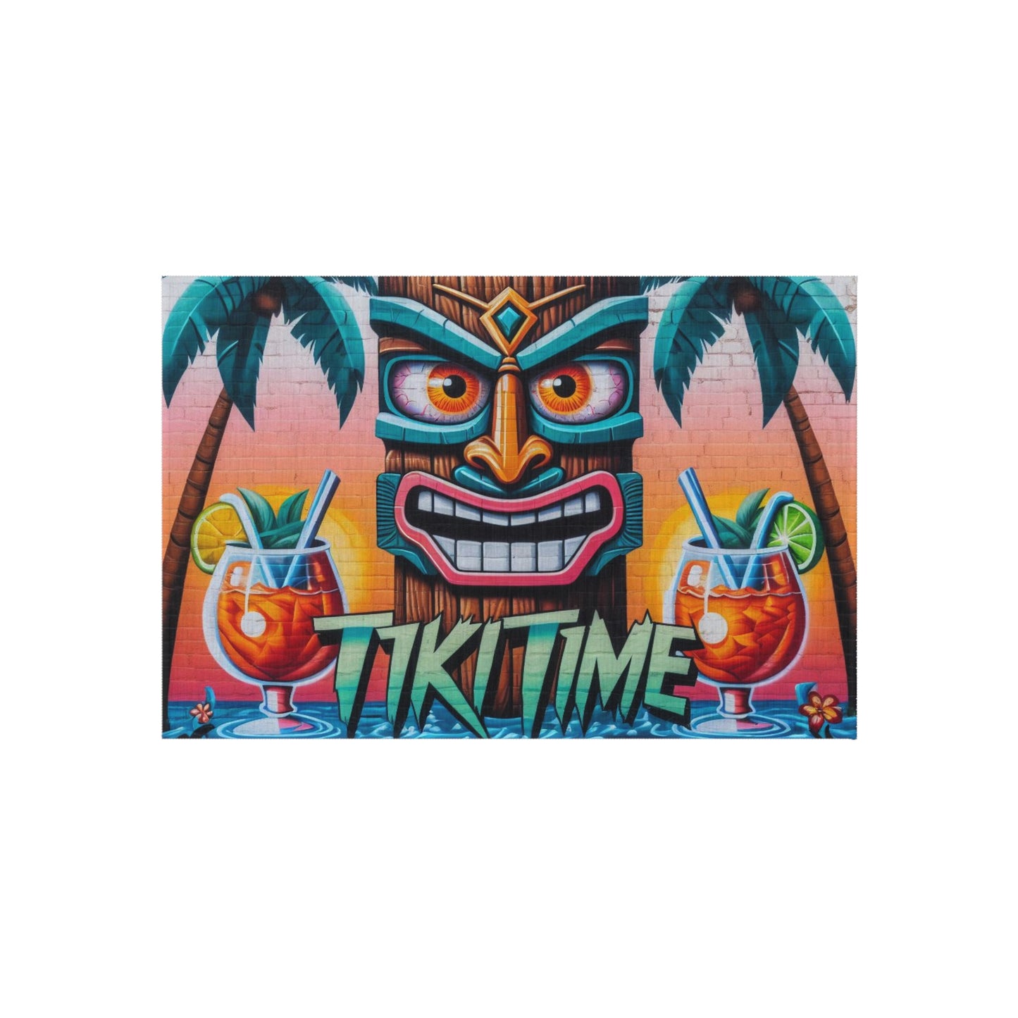 Tiki Inspired Outdoor Rug