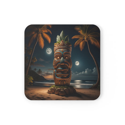 Tiki Coaster Cork Back