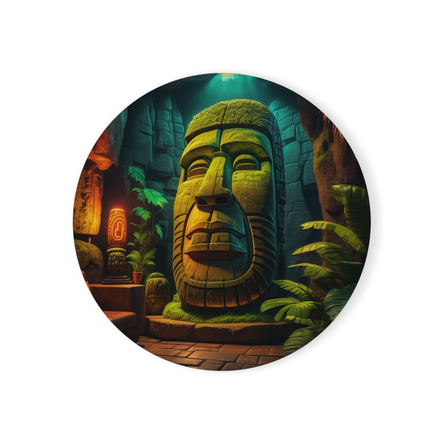 Tiki Coaster Cork Back