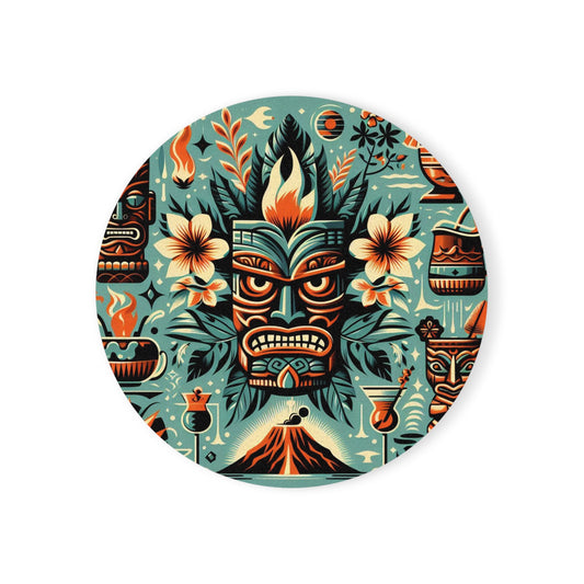 Tiki Coaster Cork Back