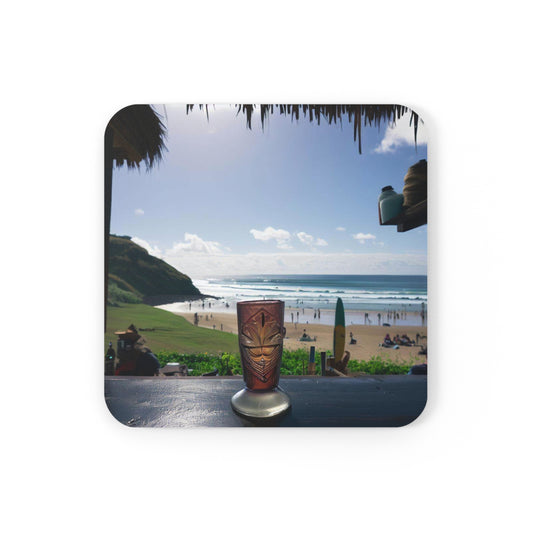 Tiki Coaster Set Corkwood