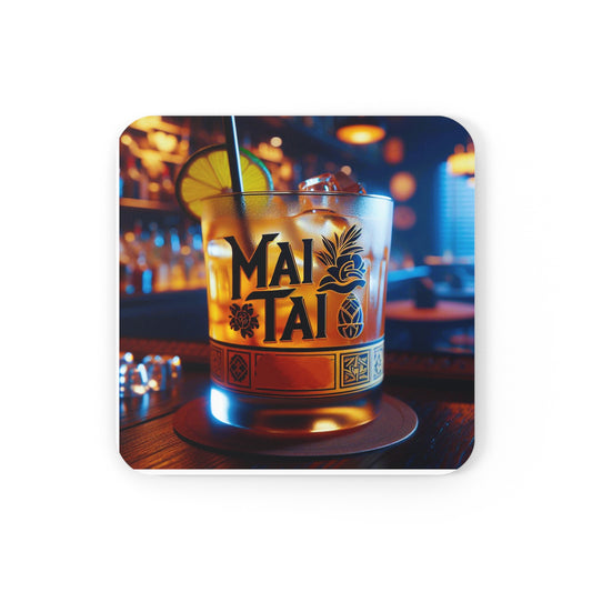 Mai Tai Corkwood Coaster Set