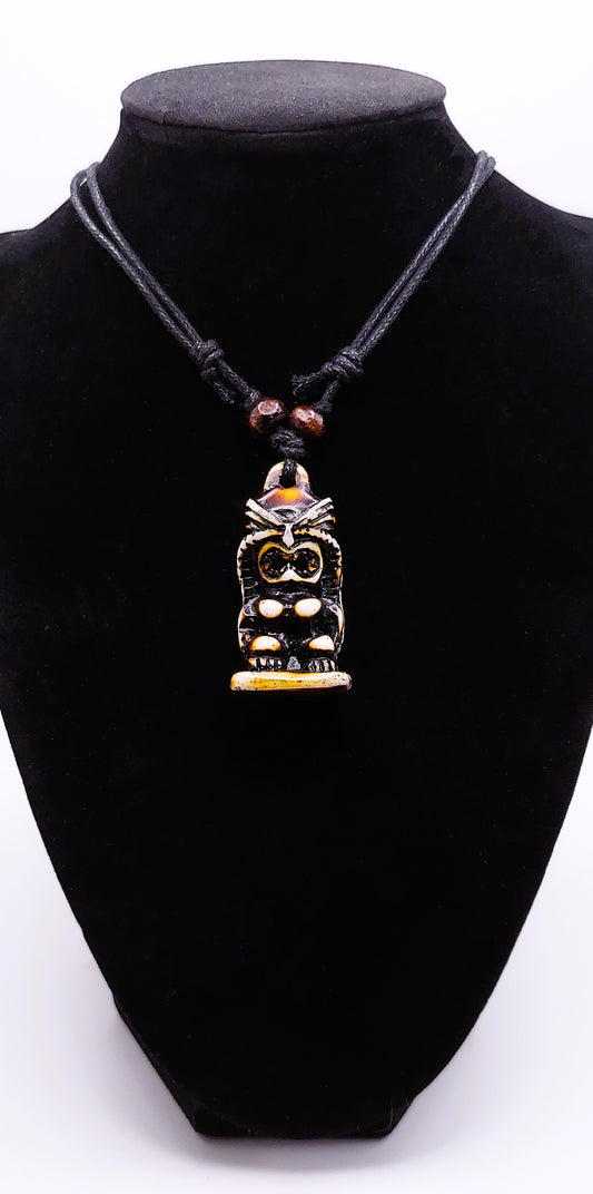 Resin Pendant "Kane" Tiki Necklace