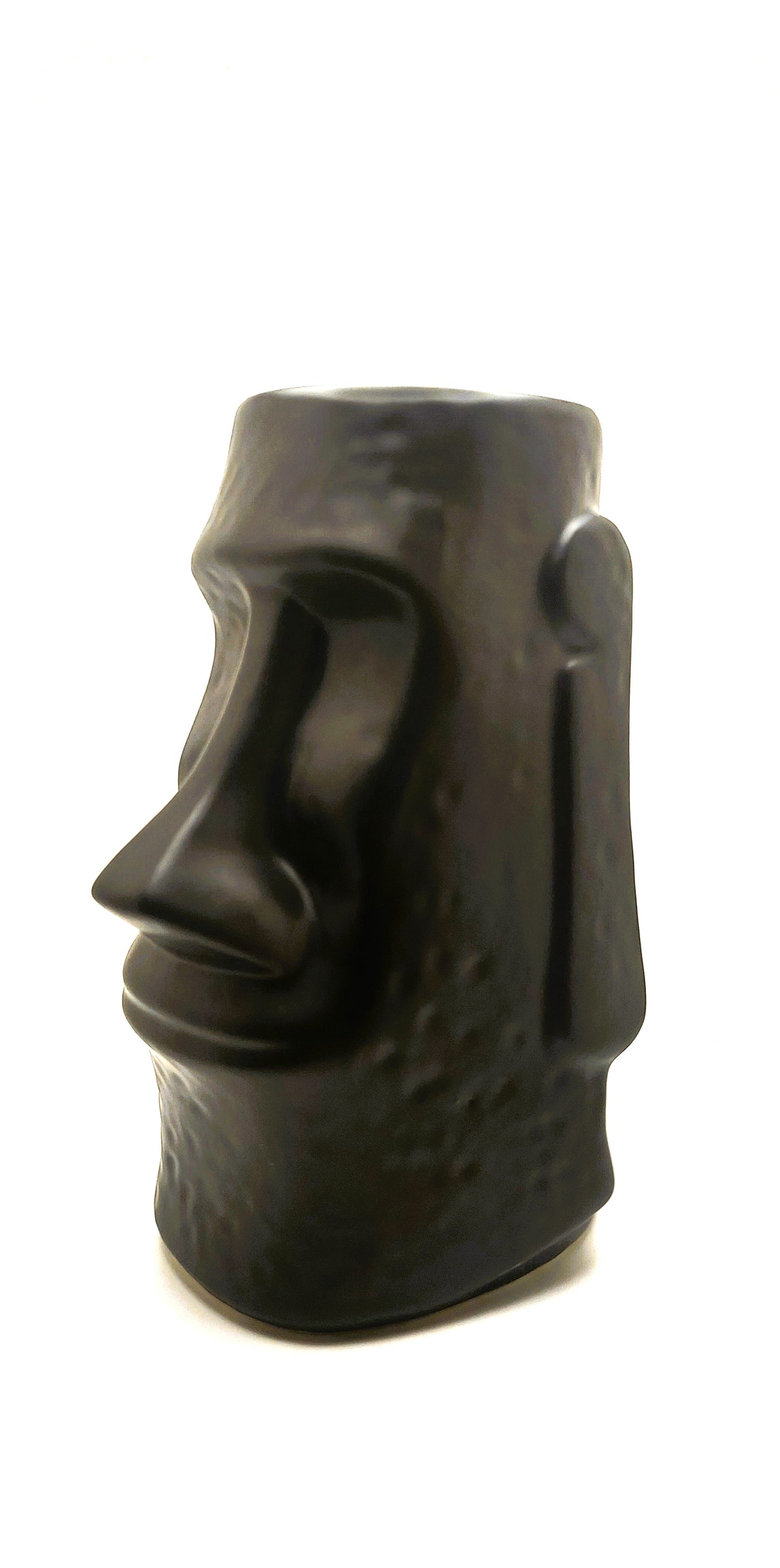 Black traditional Moai Tiki Mug